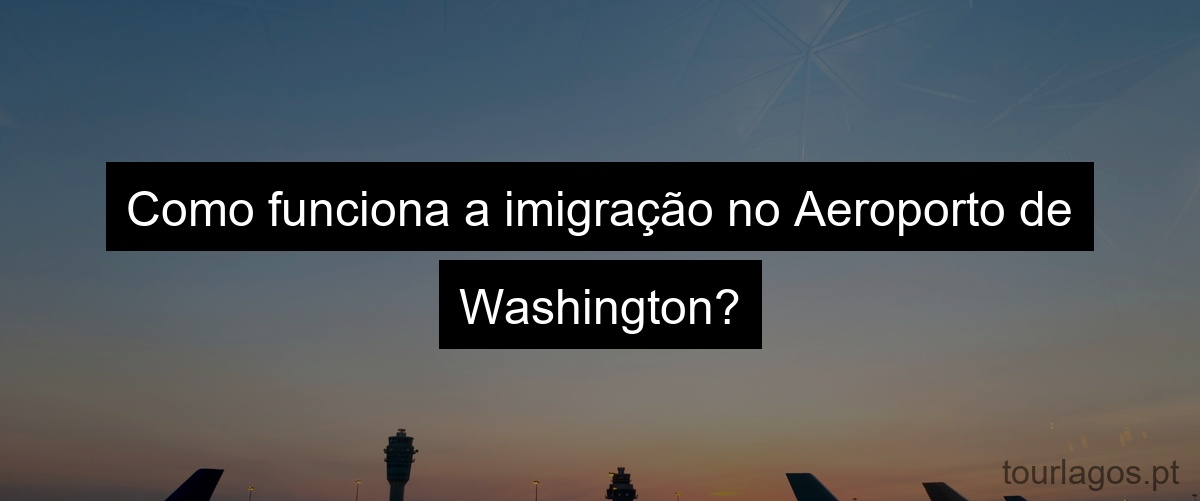 Como funciona a imigração no Aeroporto de Washington?