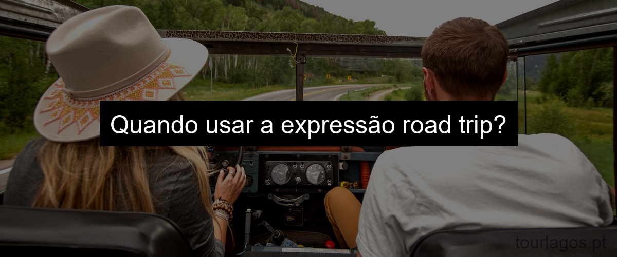 Quando usar a expressão road trip?